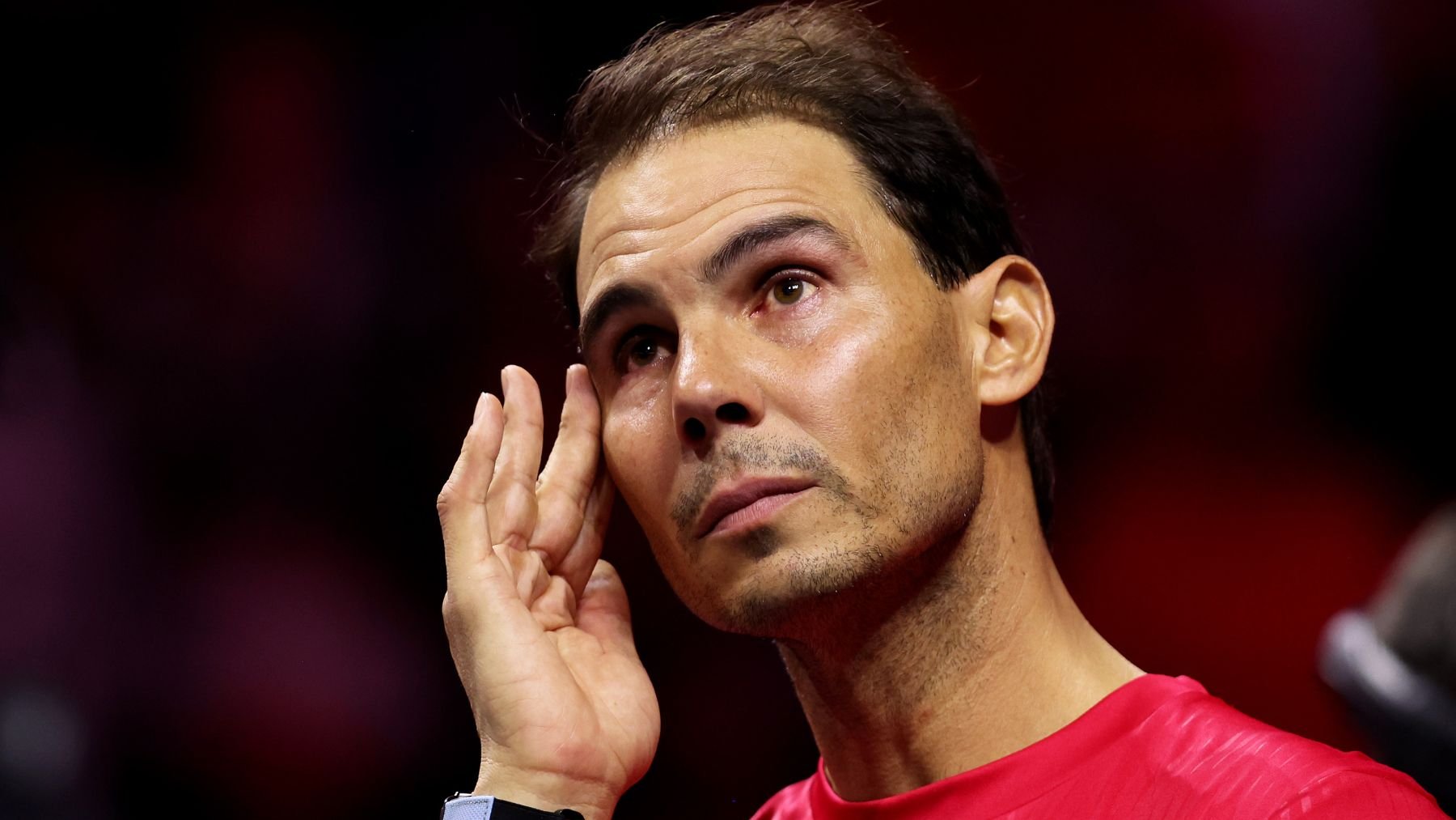 Rafa Nadal el dia de su despedida, tras jugar la Copa Davis en Málaga. (Getty) (1)