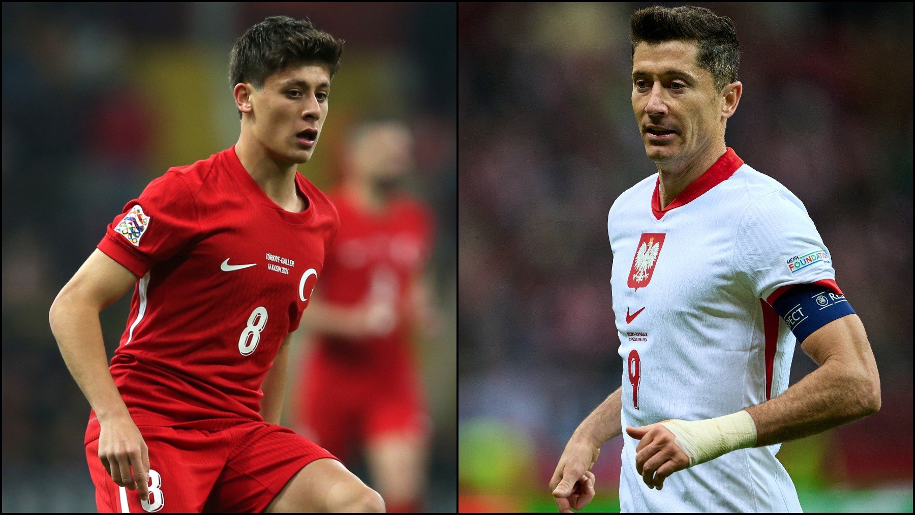 Arda Güler y Robert Lewandowski.