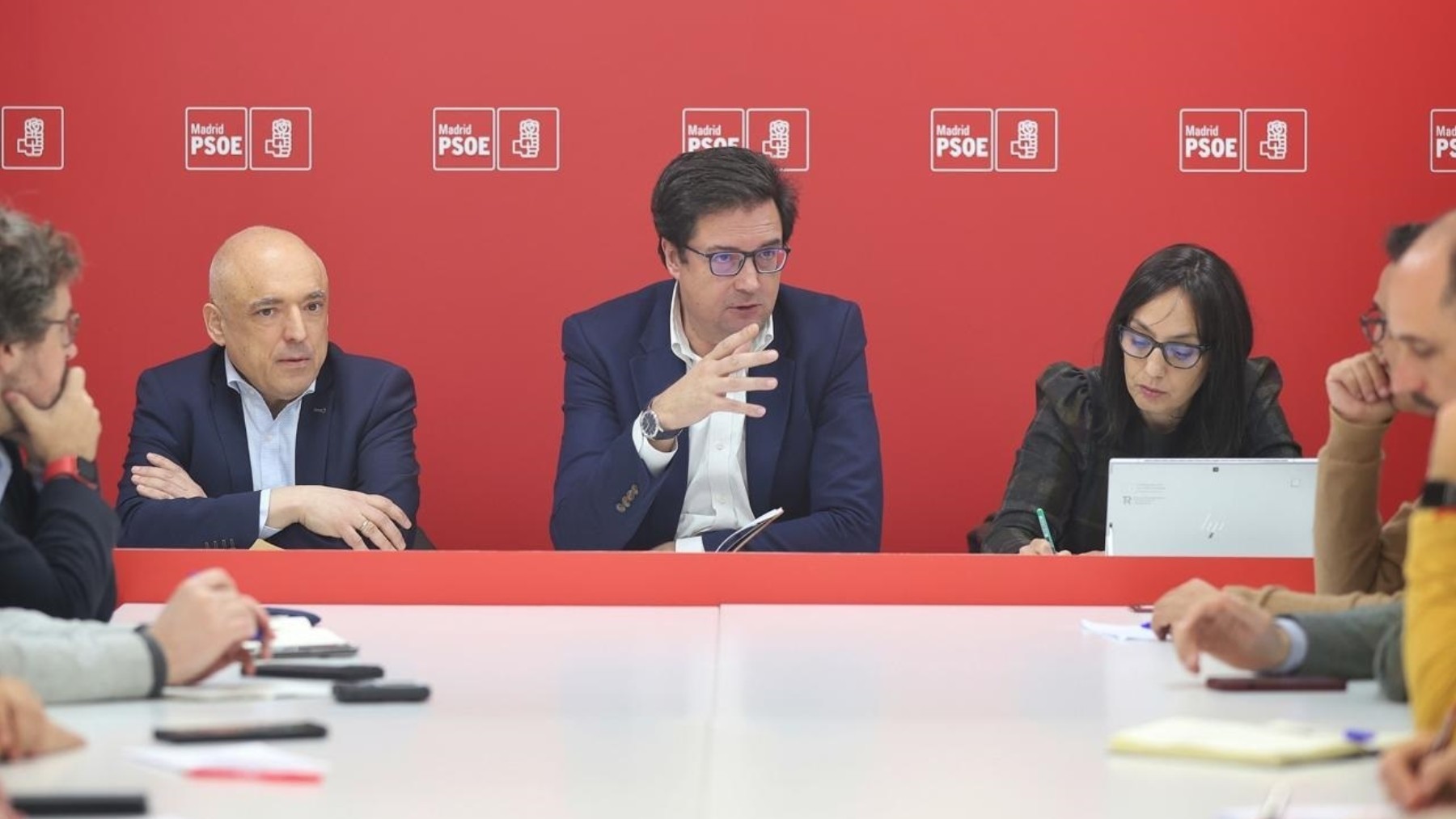 Óscar López en una reunión del PSOE de Madrid. (Foto: EP)