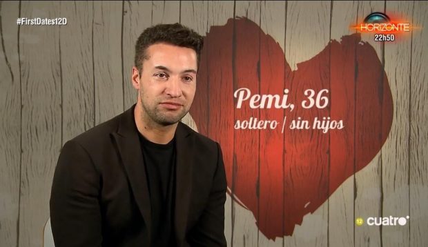 Pemi ha sido uno de los solteros que ha participado en First Dates (Mediaset).