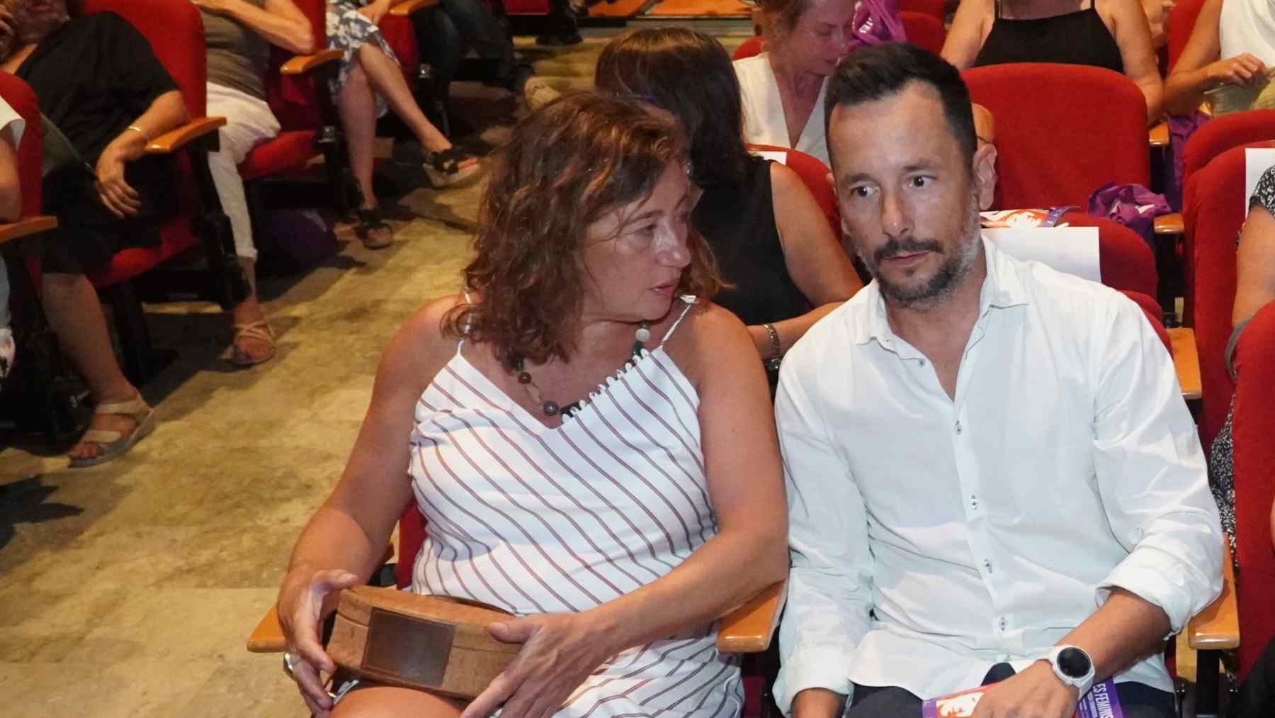 La ex presidenta del Govern, Francina Armengol, con el ex alcalde de Ibiza, Rafa Ruiz.