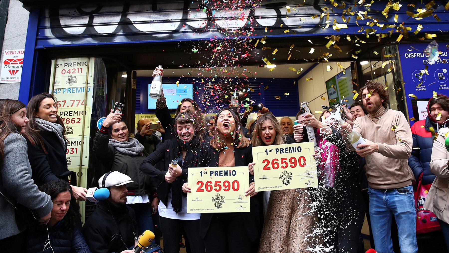 Ganadores de la Lotería de Navidad 2024. Foto: RTVE.