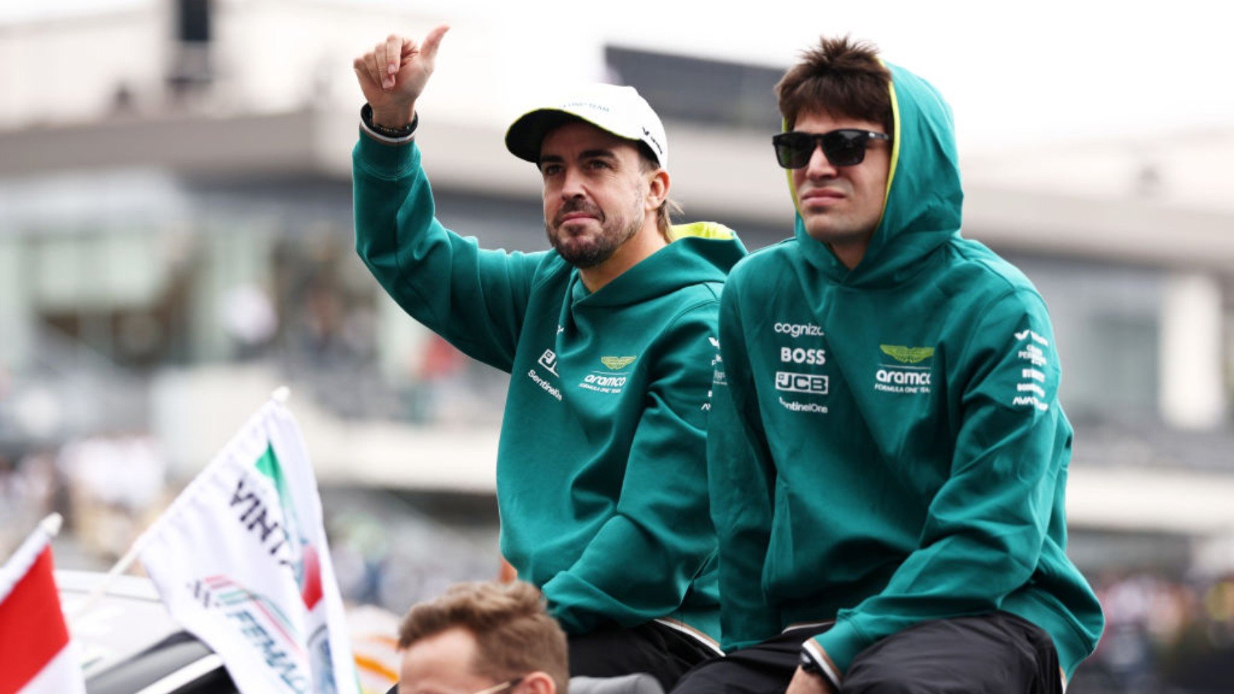 Fernando Alonso y Lance Stroll. (Getty)