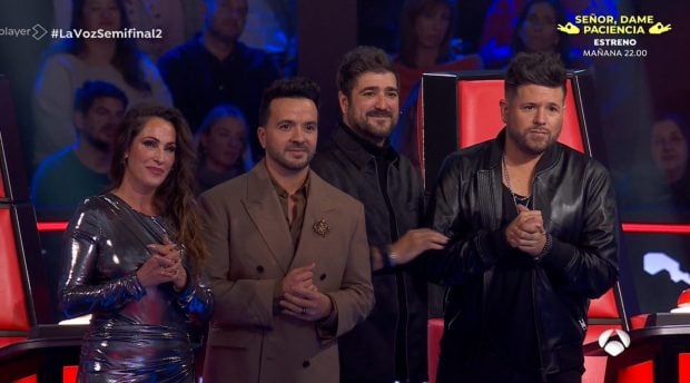 Malú, Luis Fonsi, Antonio Orozco y Pablo López, coaches de La Voz 2024 (Atresmedia).