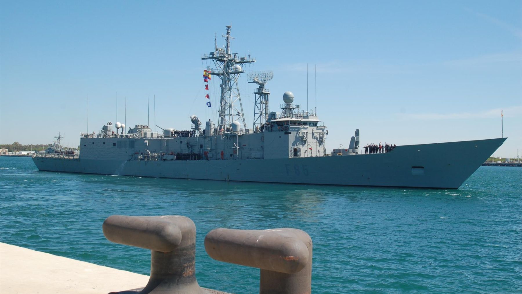 La fragata ‘Navarra’ en la Base de Rota (Cádiz).