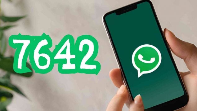 Núero 7642 y WhatsApp