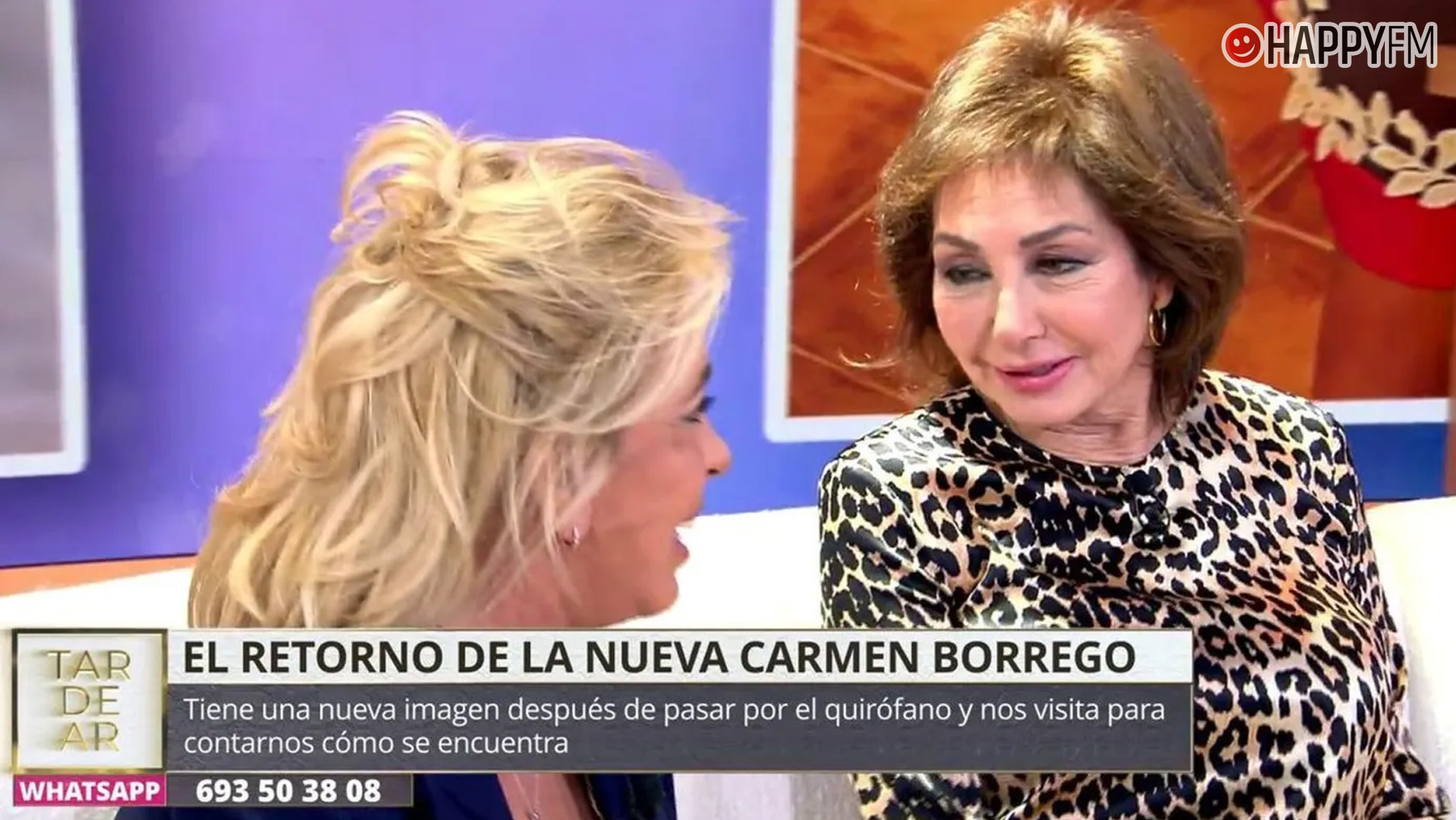 Carmen Borrego y Ana Rosa Quintana en TardeAR. (Mediaset)