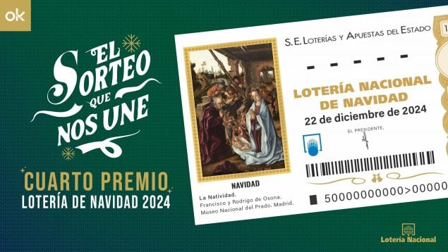 Cuarto premio de la Lotería de Navidad 2024,