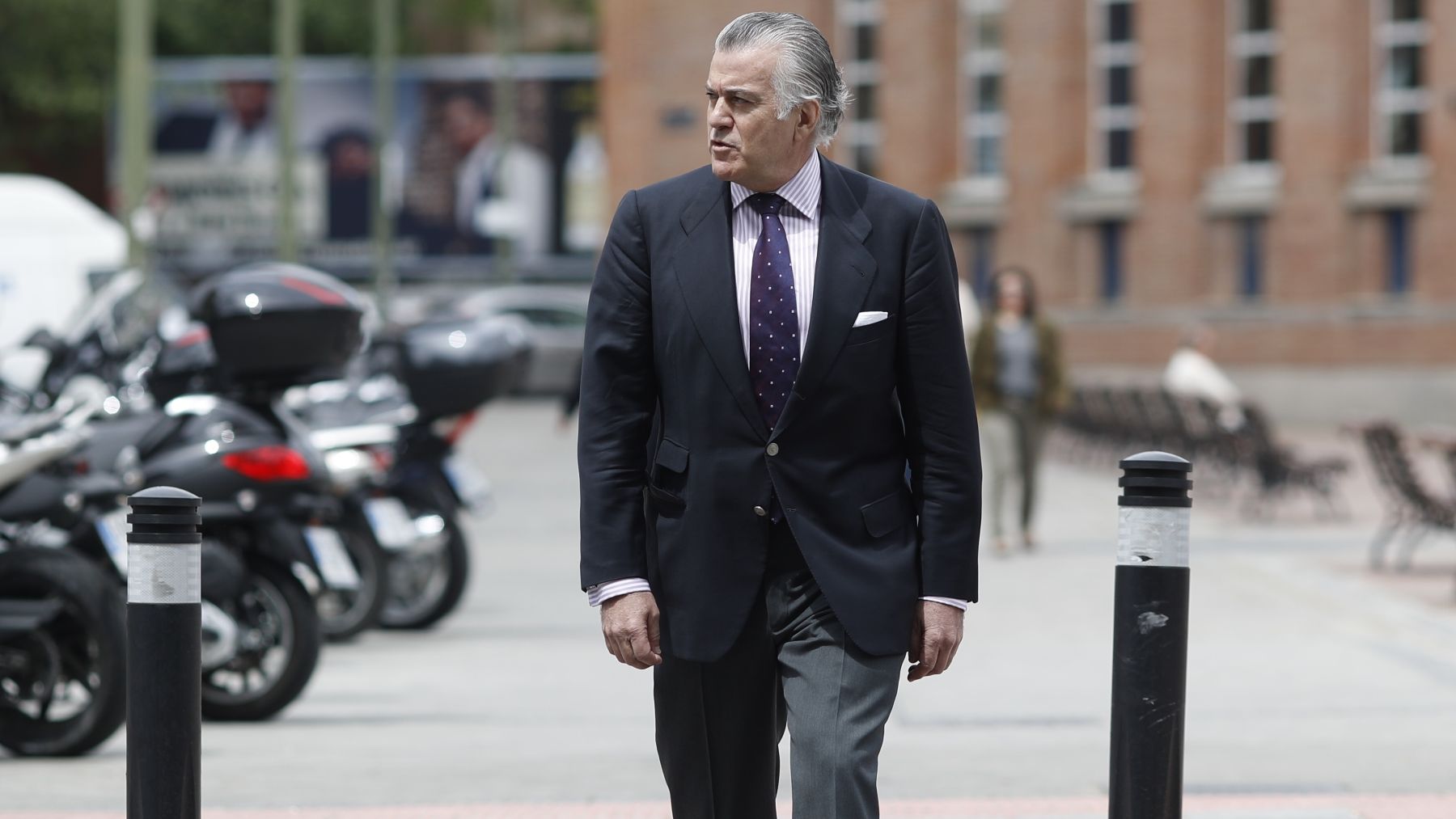 Luis Bárcenas en los juzgados de Plaza de Castilla. (Foto: Ep)