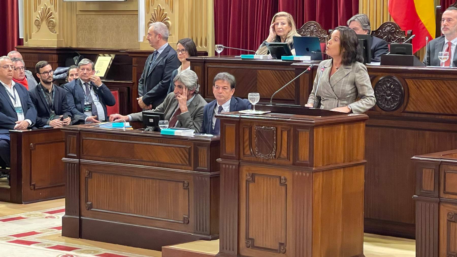 Cristina Gil, diputada del PP, durante el debate de la Ley de Memoria.