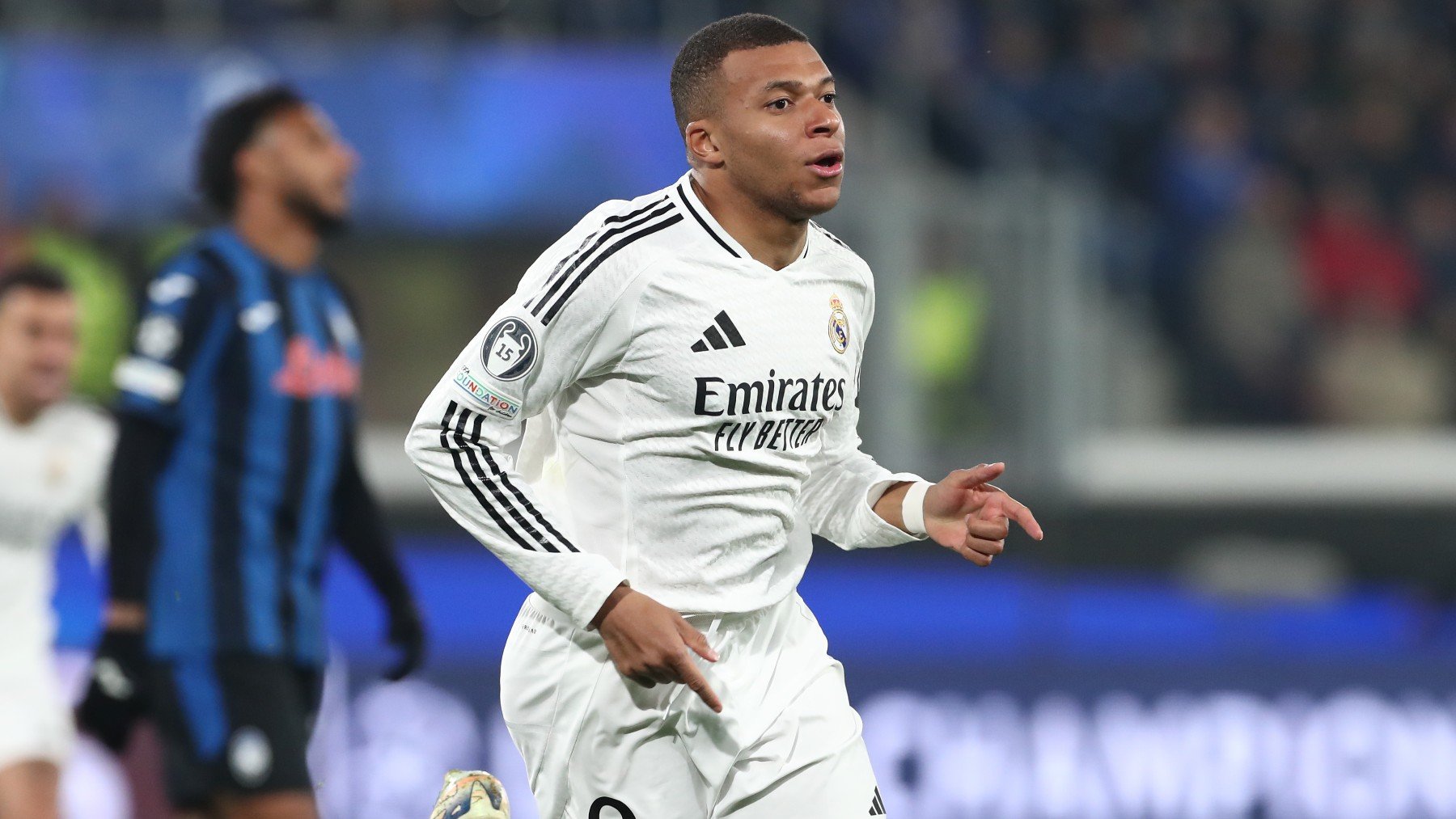 Kylian Mbappé, en un partido con el Real Madrid. (Getty)