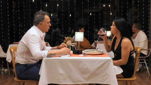 Fernando y Paula en First Dates. (Mediaset)