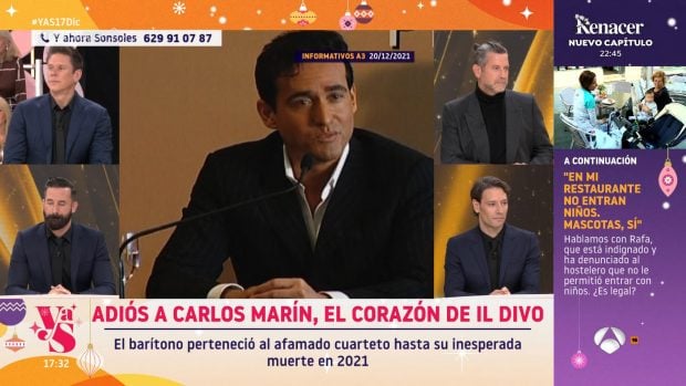 Il Divo recuerda a su compañero Carlos Marín en Y ahora Sonsoles. (Atresmedia)