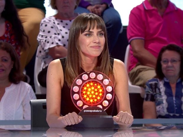 Aura Garrido en el plató de Pasapalabra (Atresmedia).