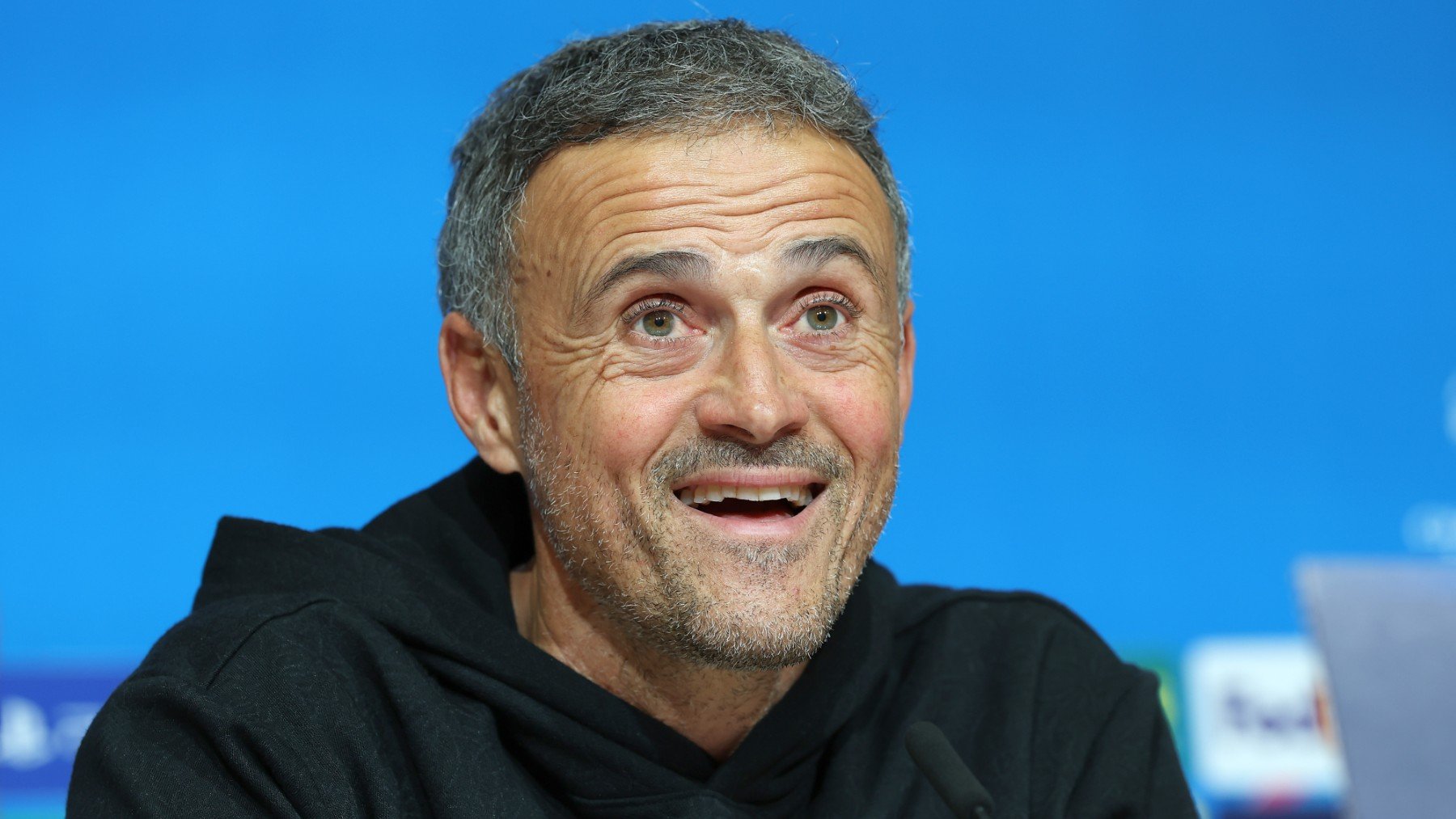 Luis Enrique, durante una rueda de prensa con el PSG. (Getty)