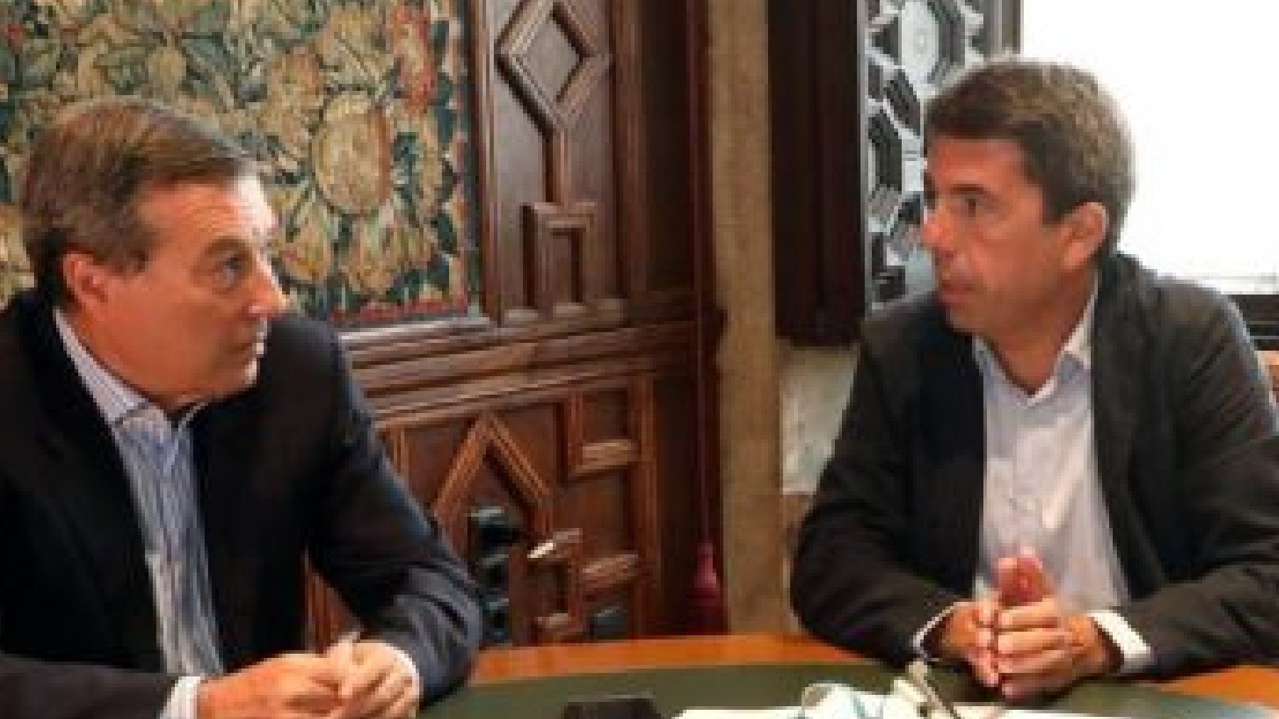 Carlos Mazón con Marciano Gómez, conseller de Sanidad en el Gobierno valenciano.