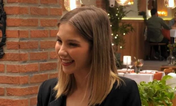 Laura Boado en 'First Dates'. (Mediaset)