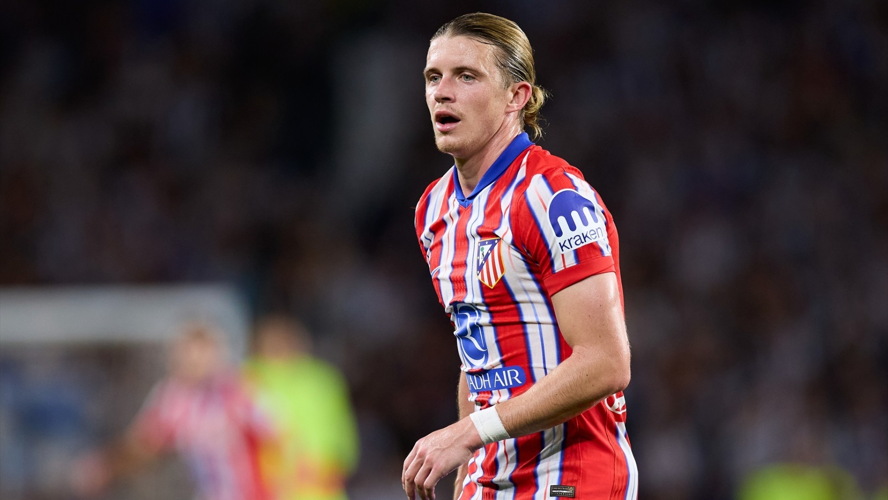 Gallagher, durante un partido con el Atlético. (EP)