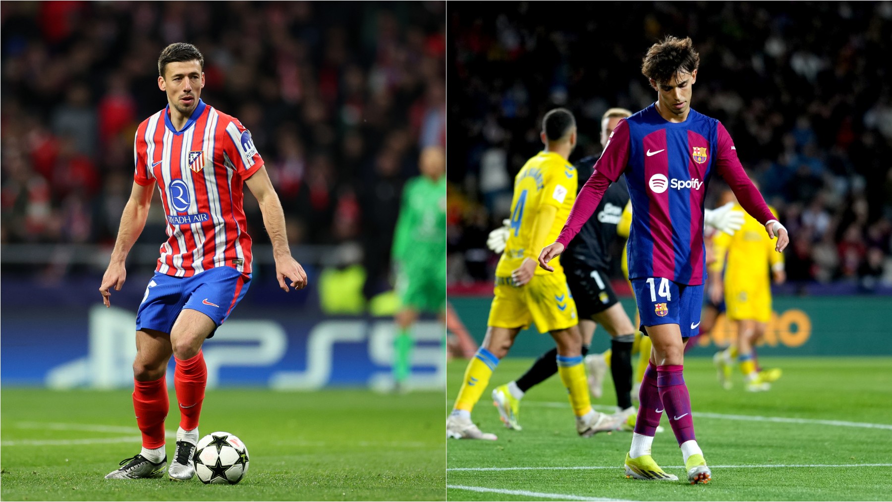 Lenglet y Joao Félix. (Getty)