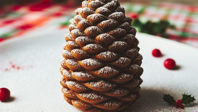 Piña de chocolate, Navidad, receta navideña, postre navideño