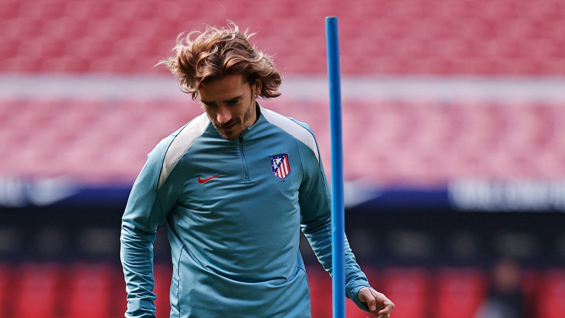 Griezmann, en el entrenamiento de ayer.