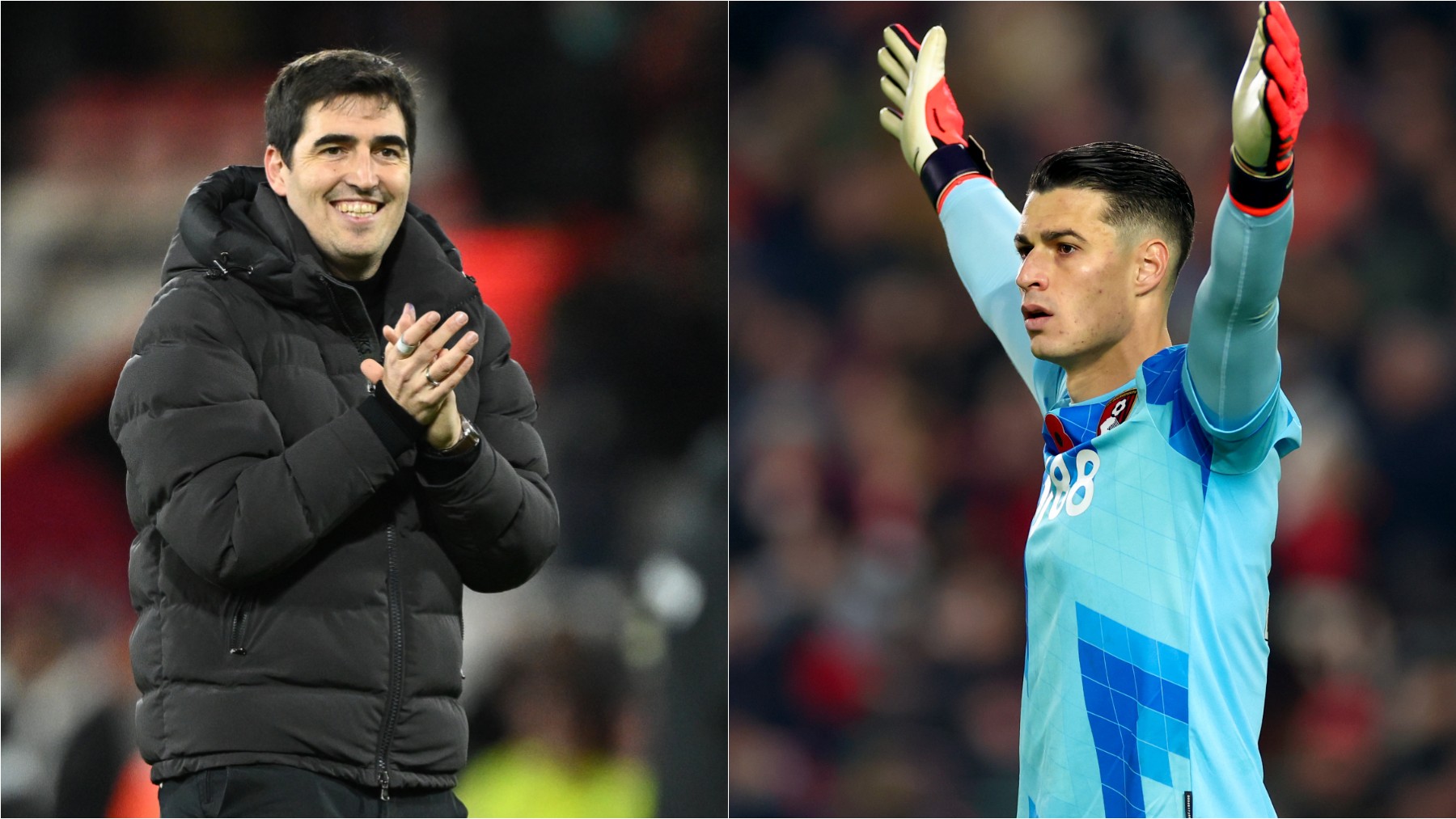 Andoni Iraola y Kepa Arrizabalaga. (Getty)