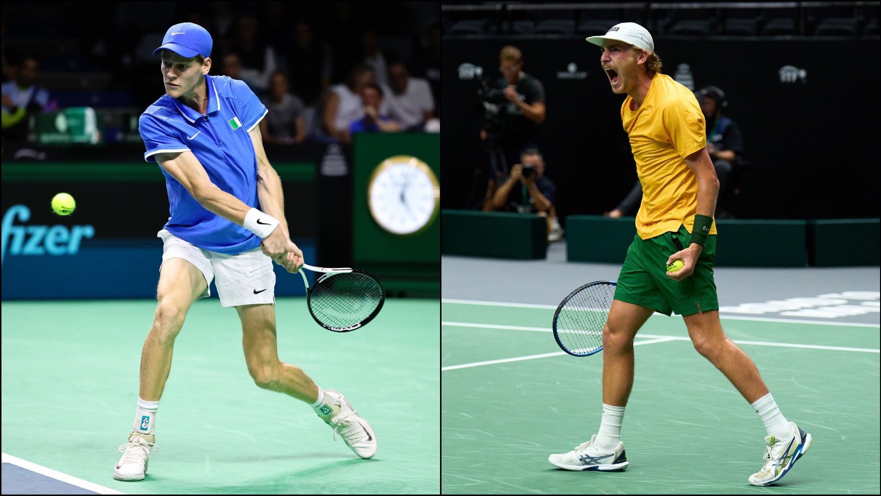 Jannik Sinner y Max Purcell. (Getty)