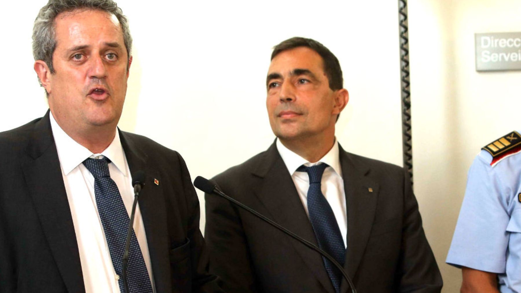 A la derecha, Pere Soler junto a Joaquim Forn. (Foto: EFE)