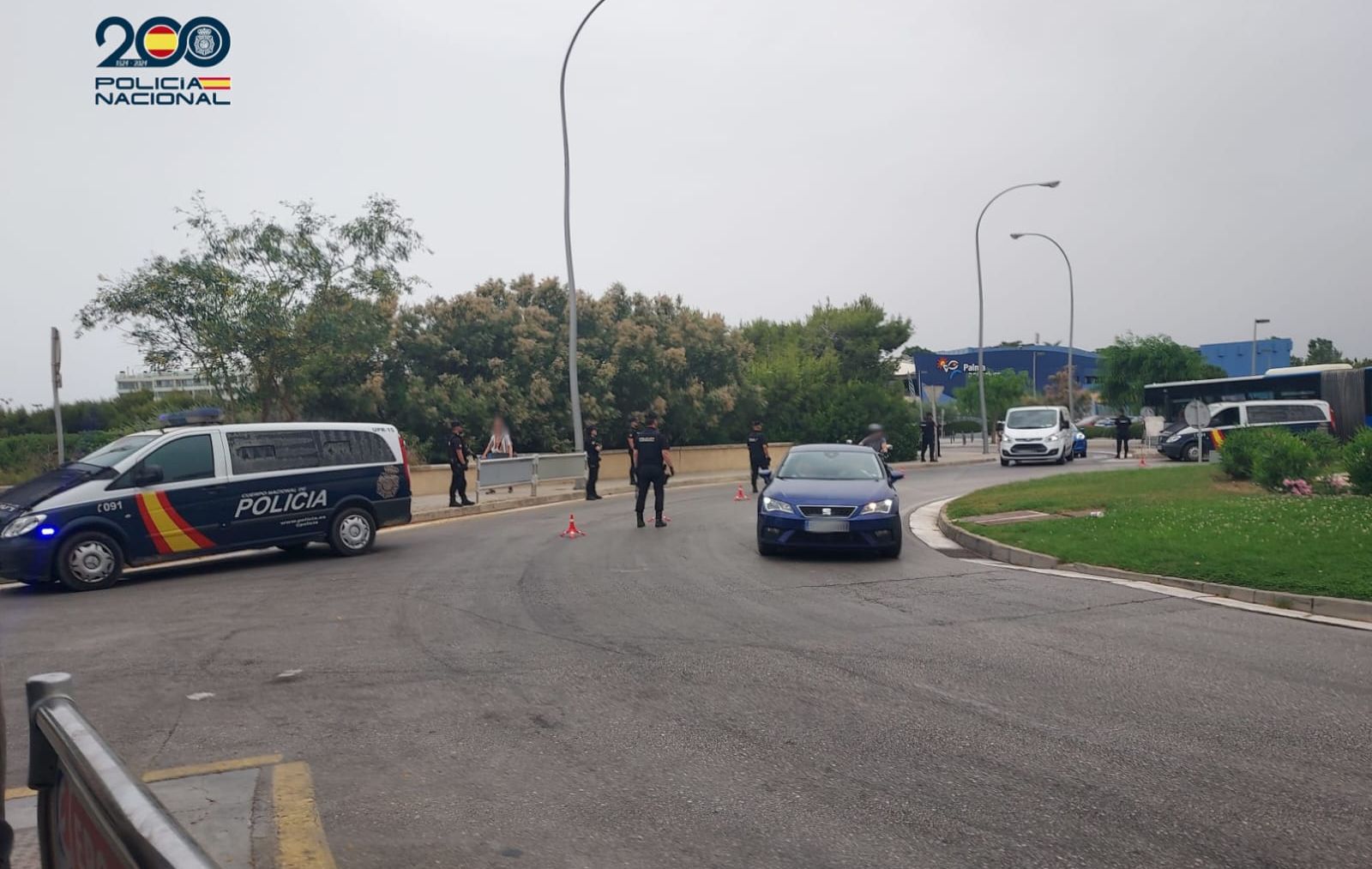 Agentes de la Policía Nacional en Palma.