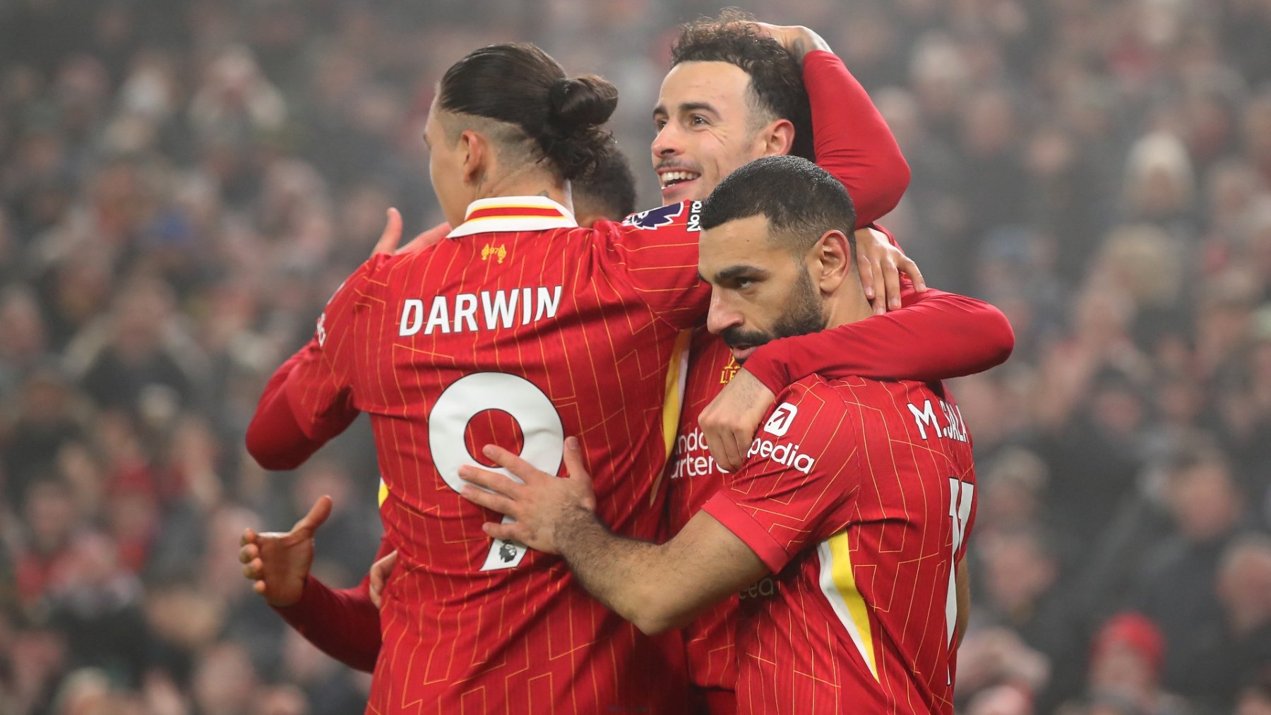 El Liverpool celebra un gol en Anfield. (Getty)