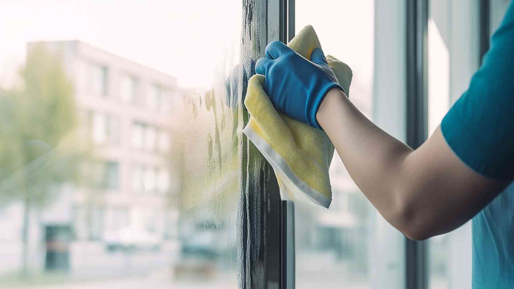 Limpiando la ventana.