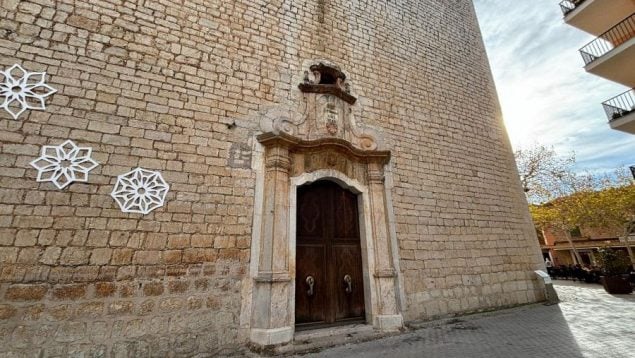 obras portada iglesia parroquial de Sant Bartomeu de Alaró