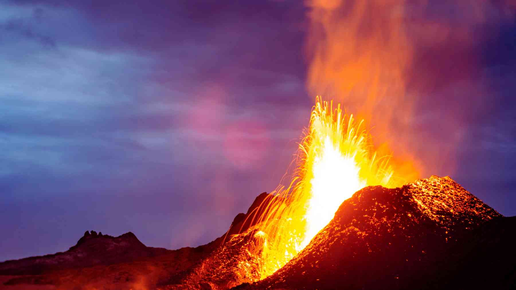 Erupción volcánica.