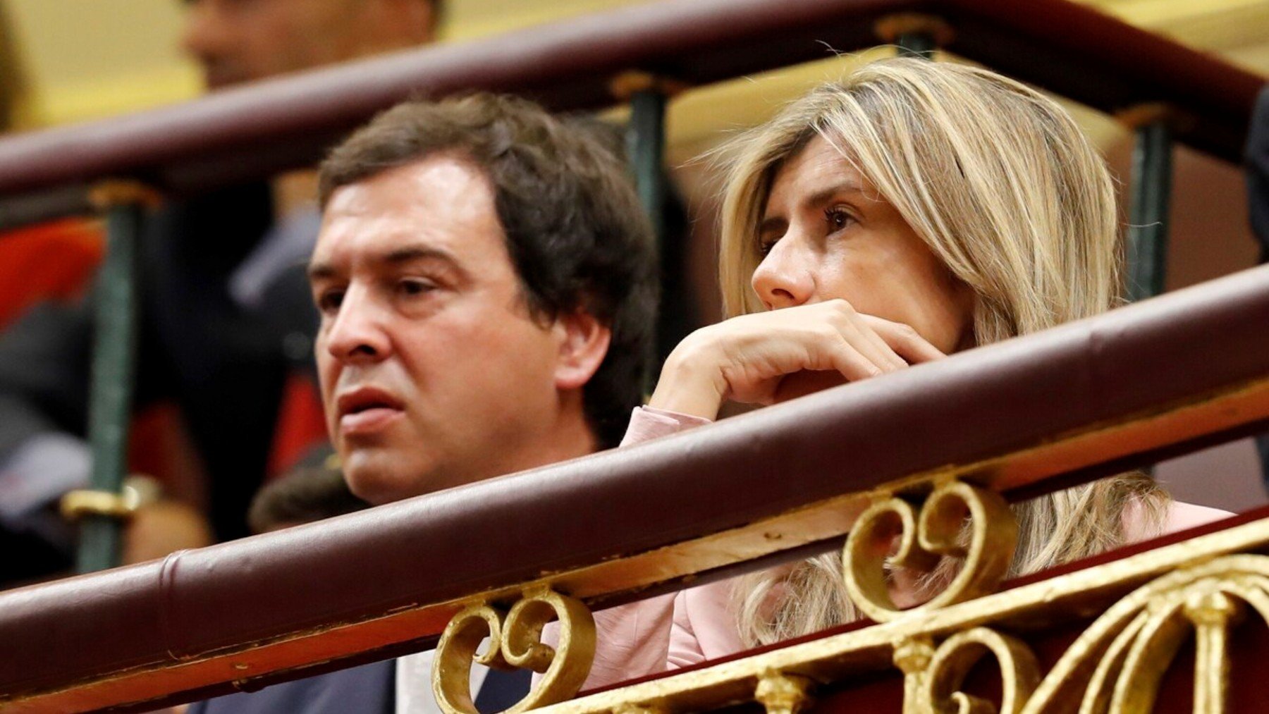 David Sánchez y Begoña Gómez en el Congreso en 2019. (Foto: EFE)