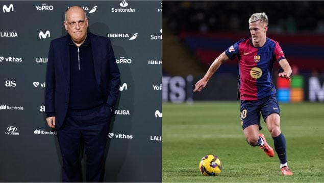 Javier Tebas, Dani Olmo, Barcelona, inscripción