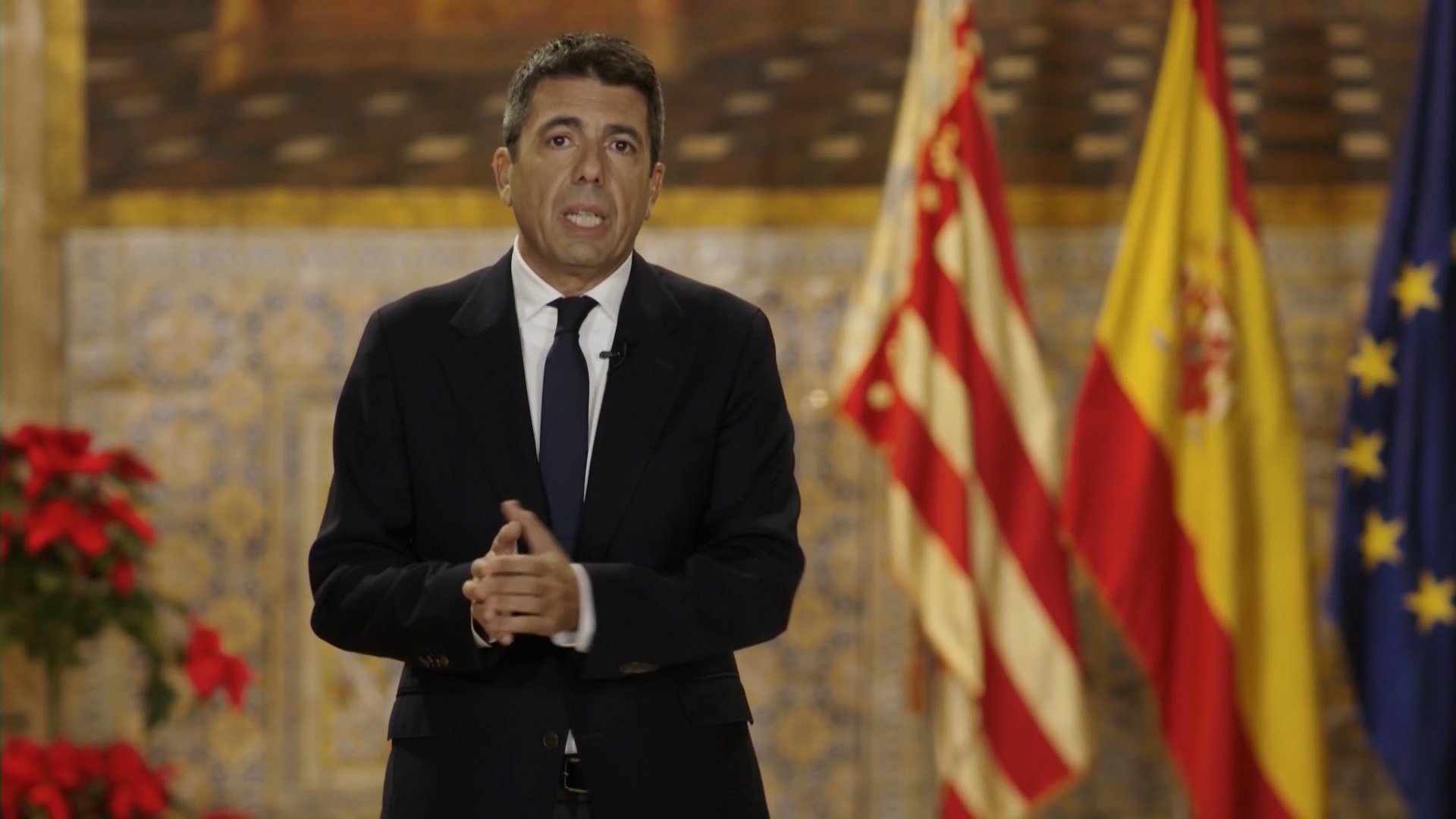 Mazón en su discurso de fin de año 2024.