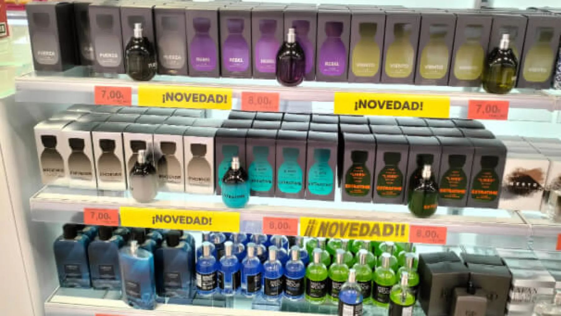 Sección de perfumes de Mercadona.