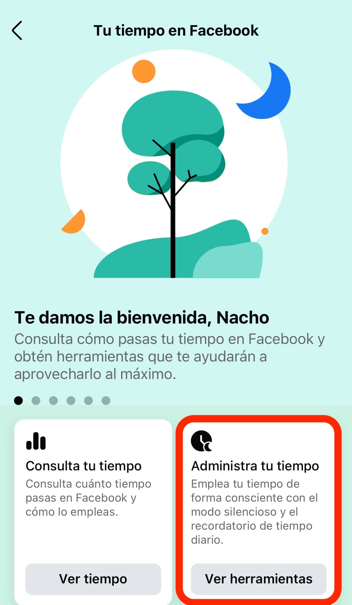 control tiempo Facebook