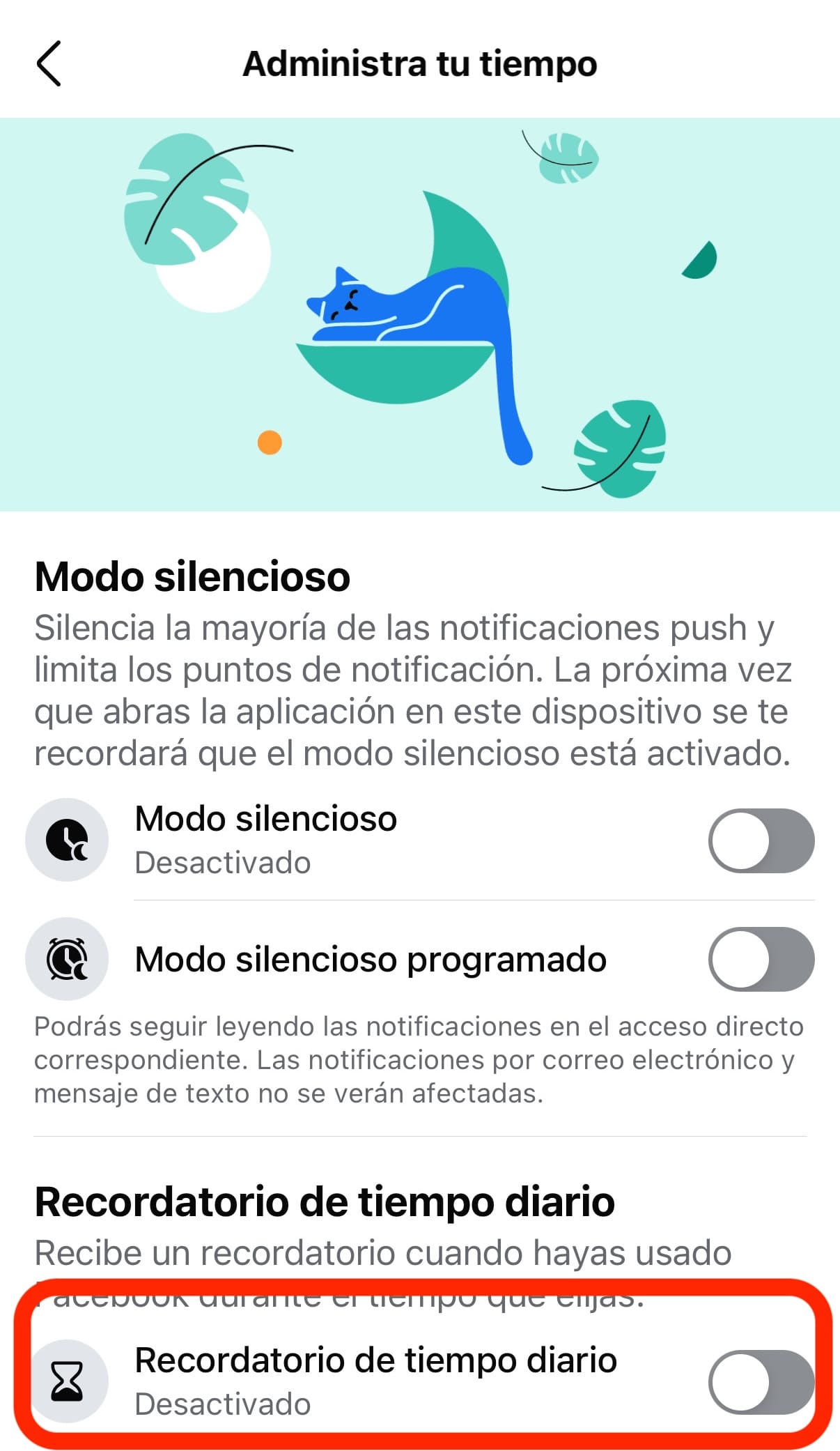 control tiempo Facebook