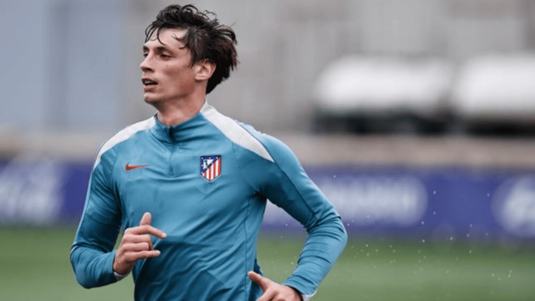 Le Normand, durante un entrenamiento con el Atlético. (ATM)