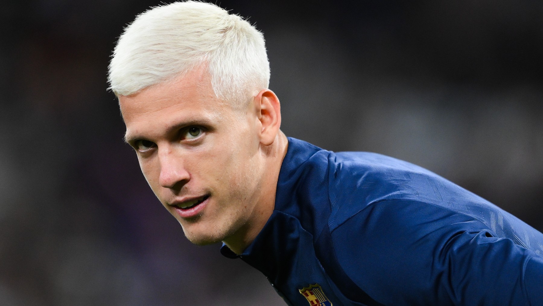 Dani Olmo antes de un partido con el Barcelona. (Getty)
