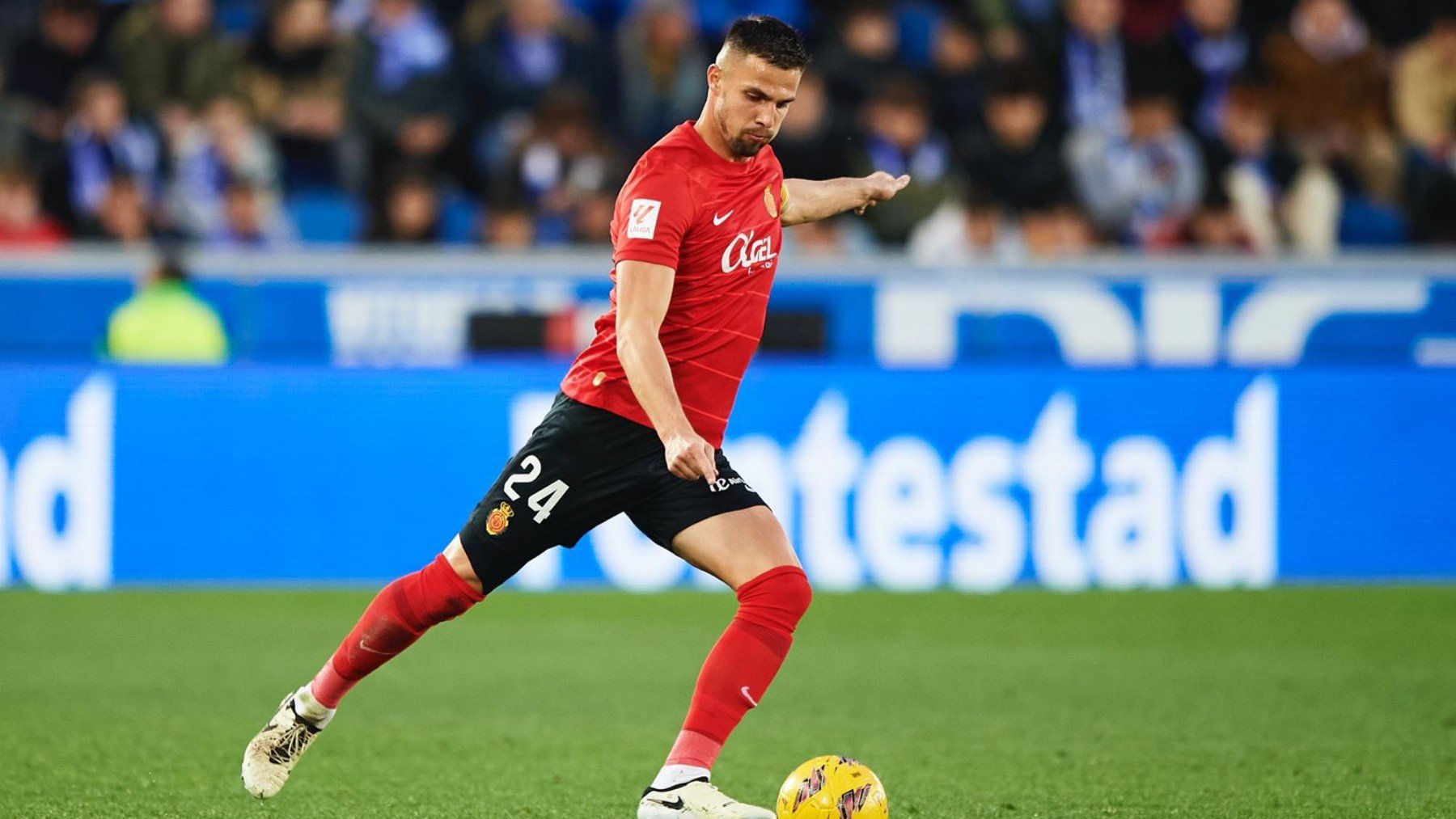 Valjent, en acción durante un partido.