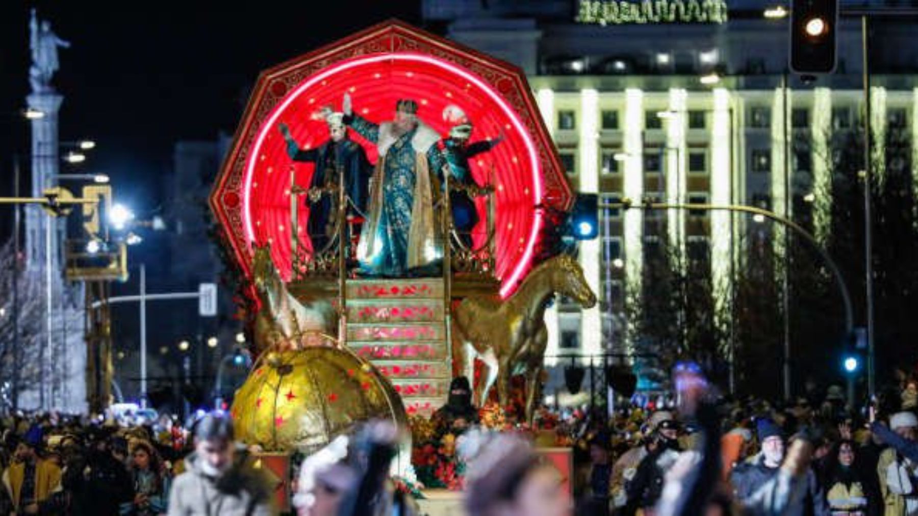 Cabalgata de Reyes en Madrid.