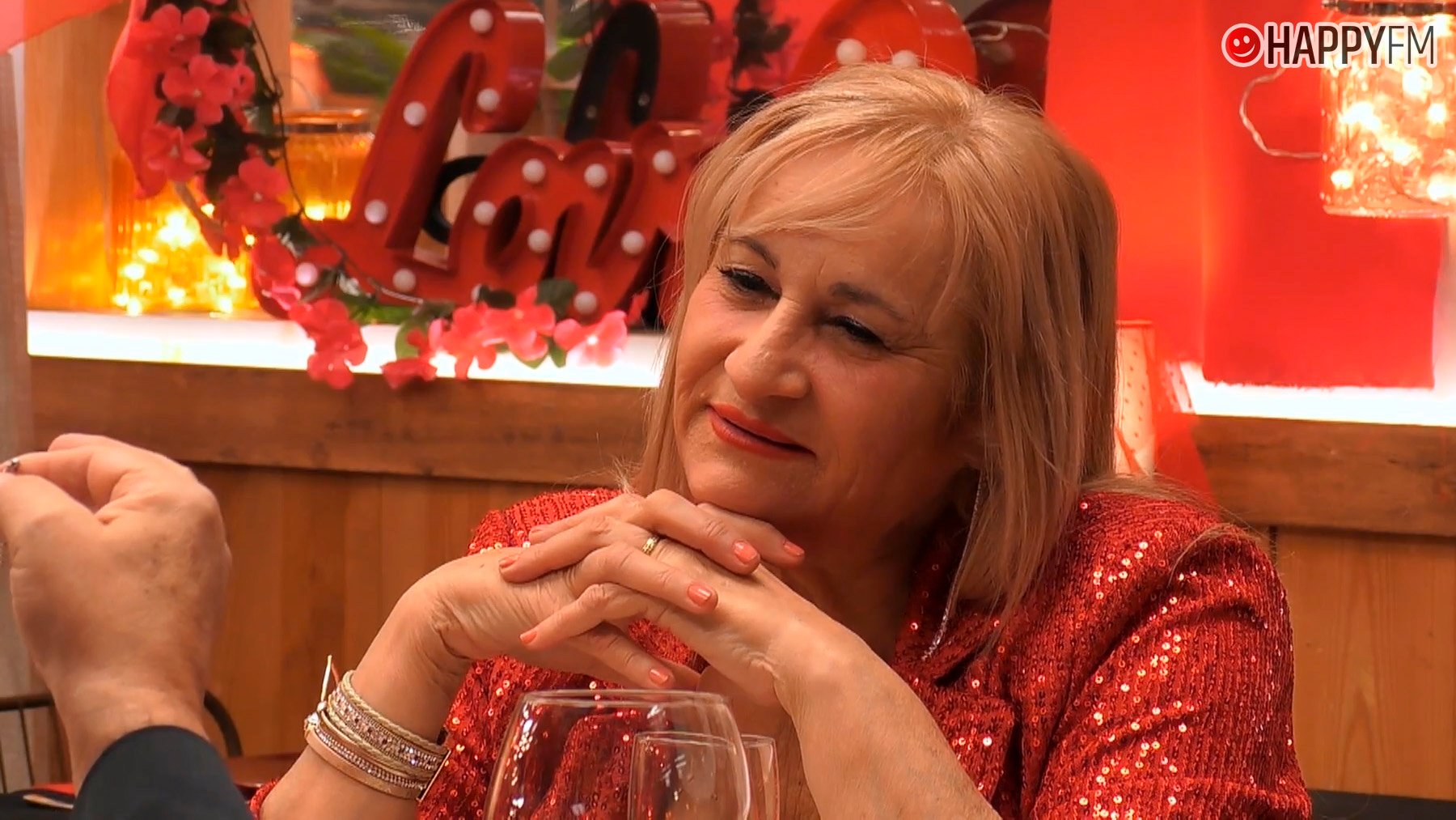 Luisita en First Dates. (Mediaset)