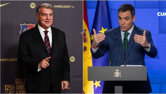 Joan Laporta, Pedro Sánchez, Barcelona, Dani Olmo