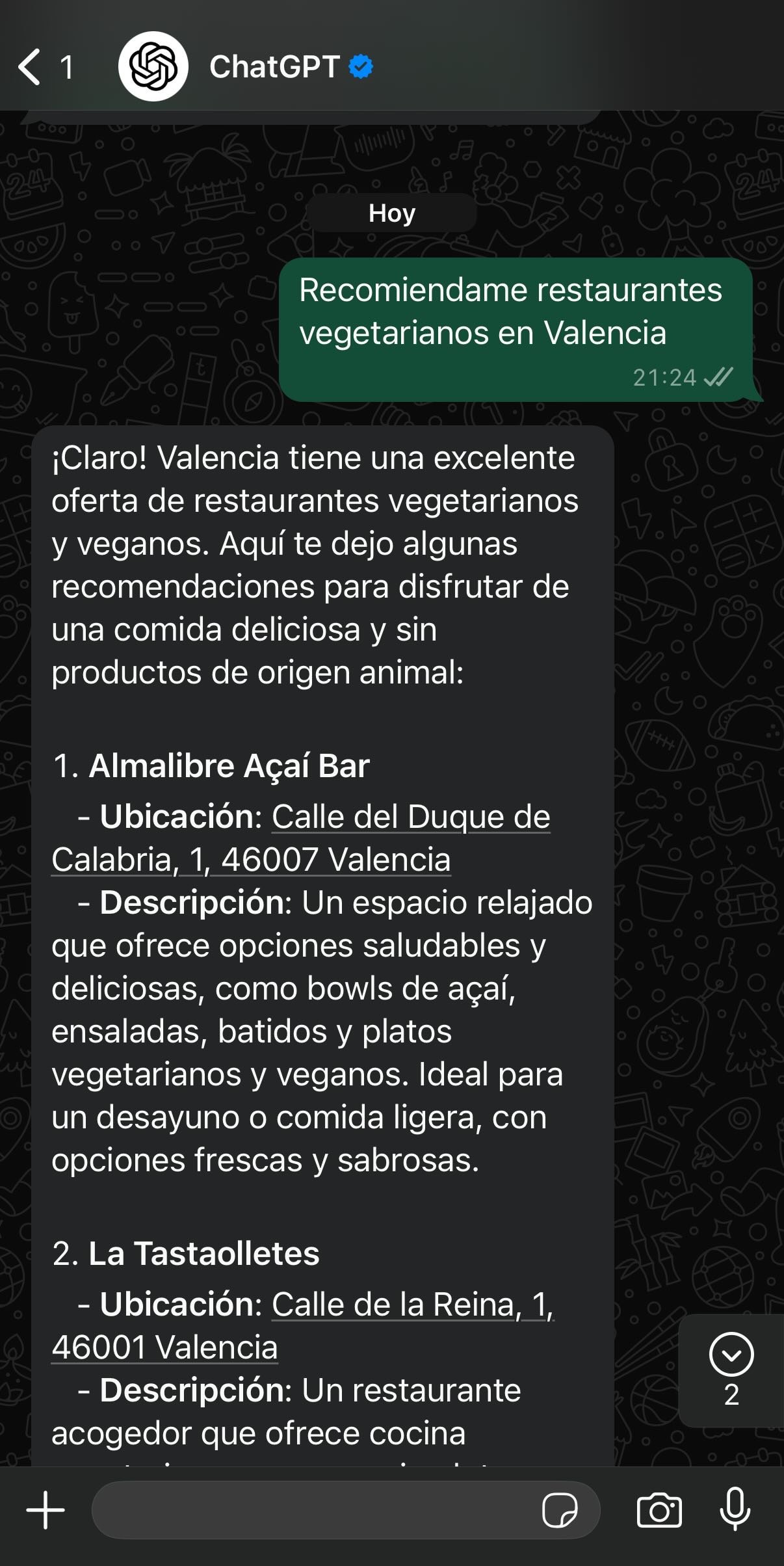 encontrar restaurantes vegetarianos móvil