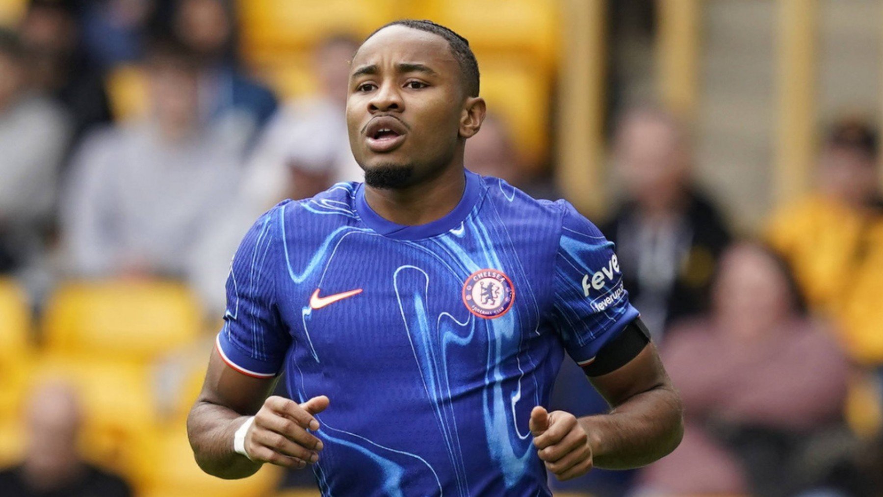 Nkunku, en un partido con el Chelsea.