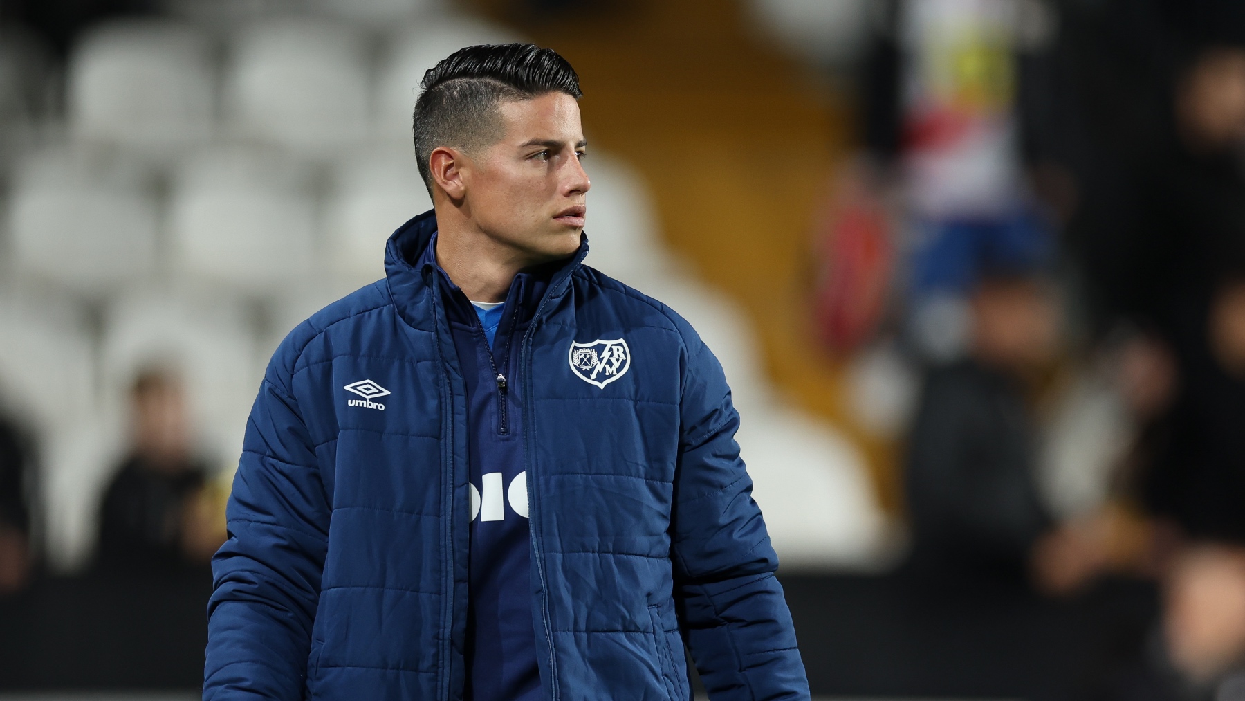 James Rodríguez, en un partido como suplente del Rayo Vallecano. (Getty)