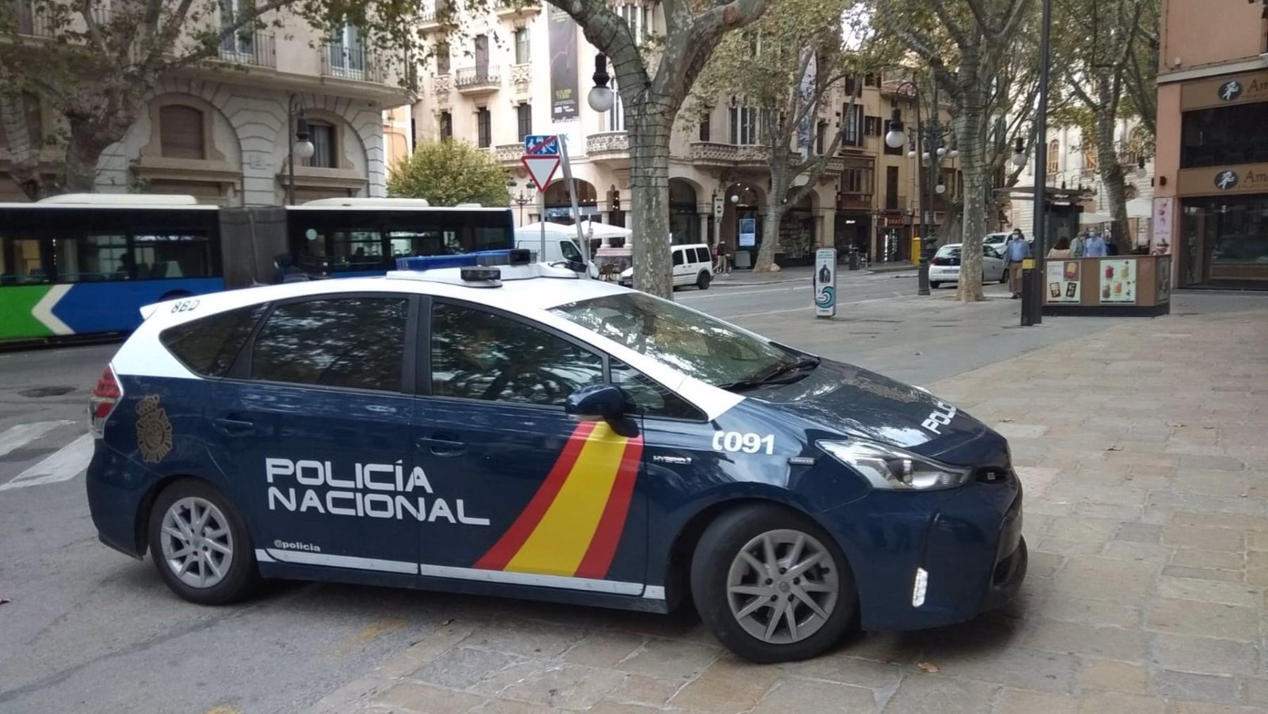 Un coche de la Policía Nacional.