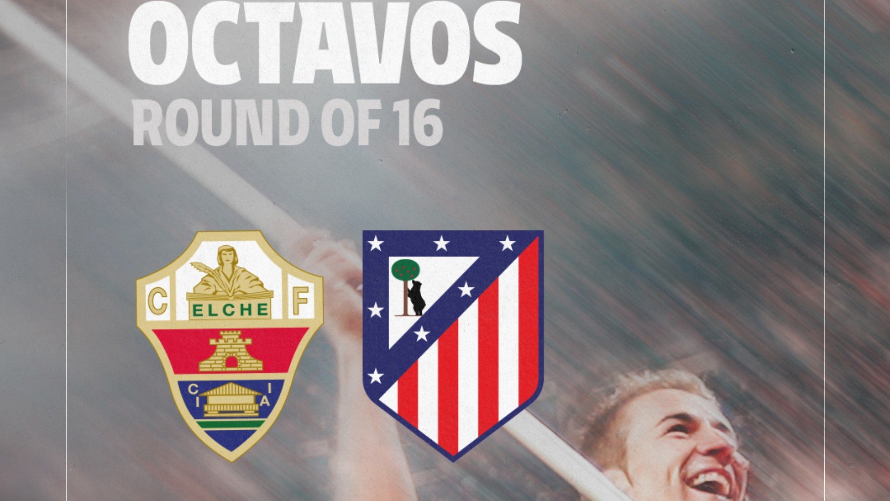 Anuncio del Atlético del choque de octavos de Copa.